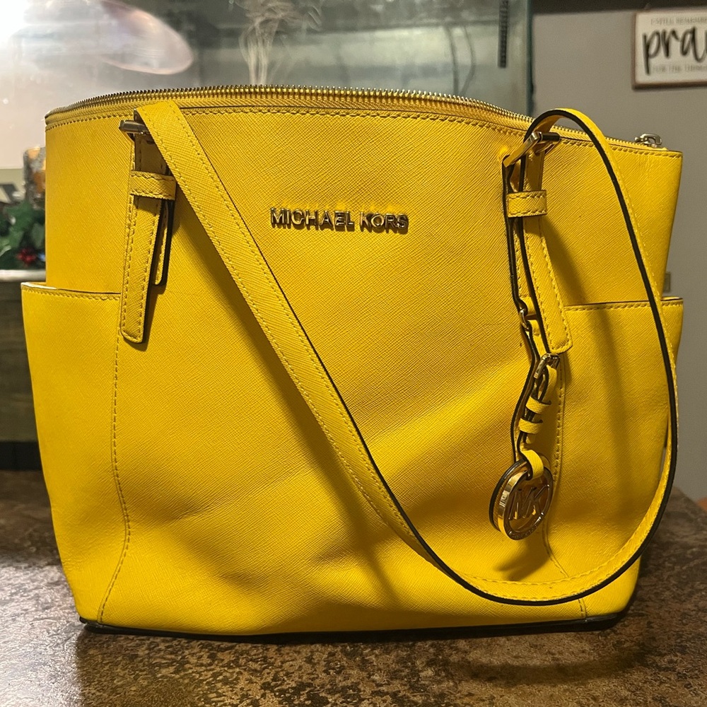 Michael Kors yellow tote